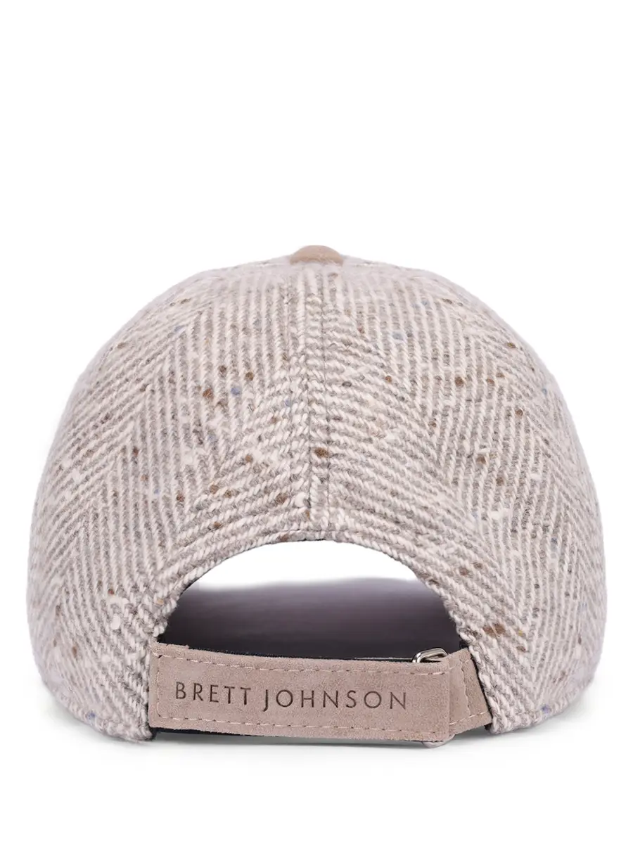 Бейсболка из кашемира и замши BRETT JOHNSON FW25C1L302FOS Бежевый  Фото 2