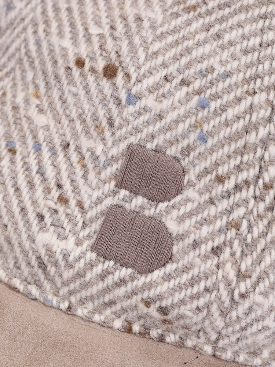 Бейсболка из кашемира и замши BRETT JOHNSON FW25C1L302FOS Бежевый  Фото 3