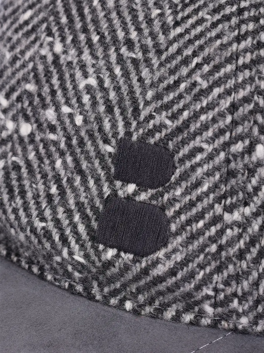 Бейсболка из кашемира и замши BRETT JOHNSON FW25C1L302GRE Серый  Фото 3