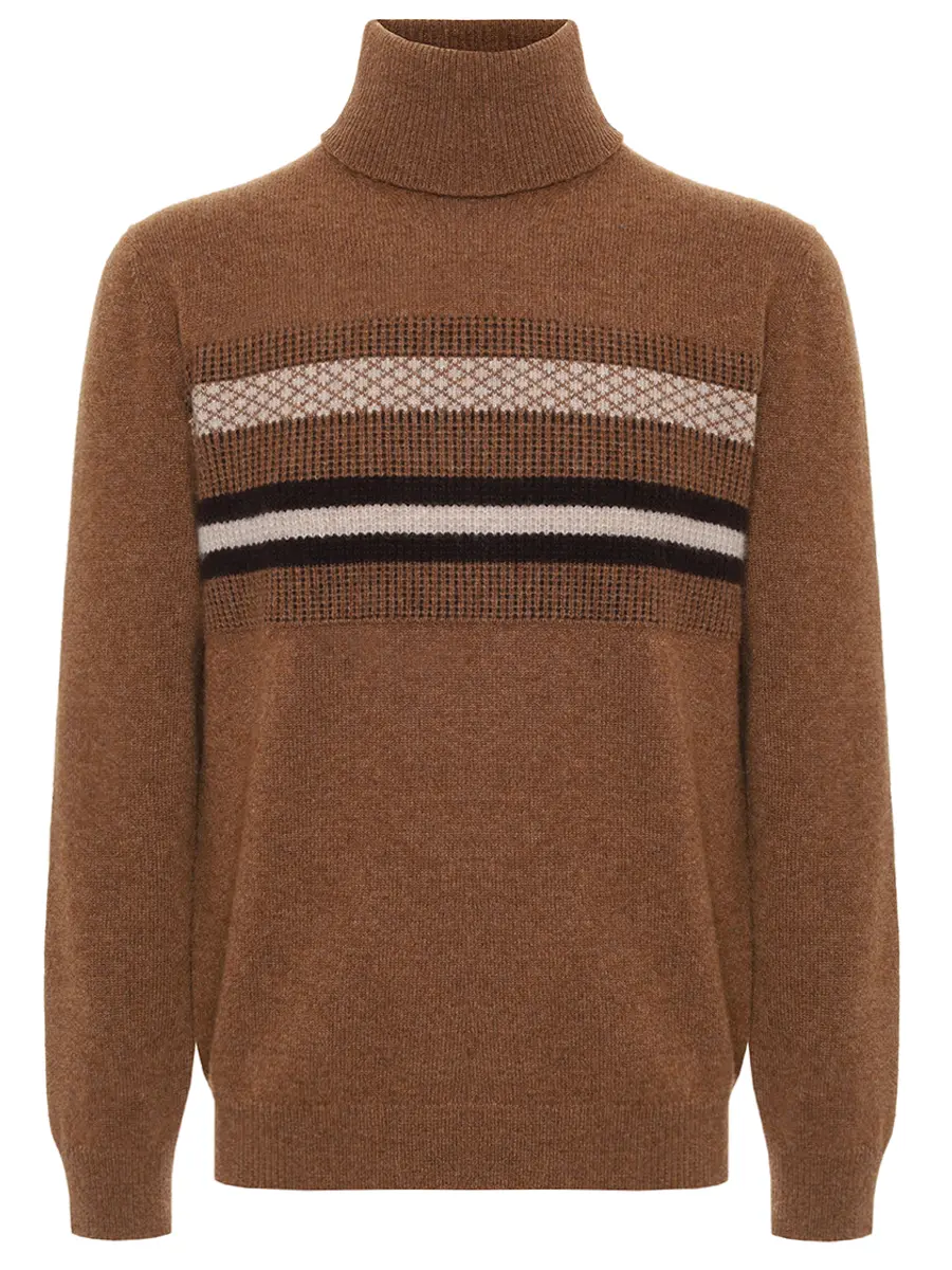 Свитер кашемировый BRETT JOHNSON FW25K30LPCSVIC Коричневый 