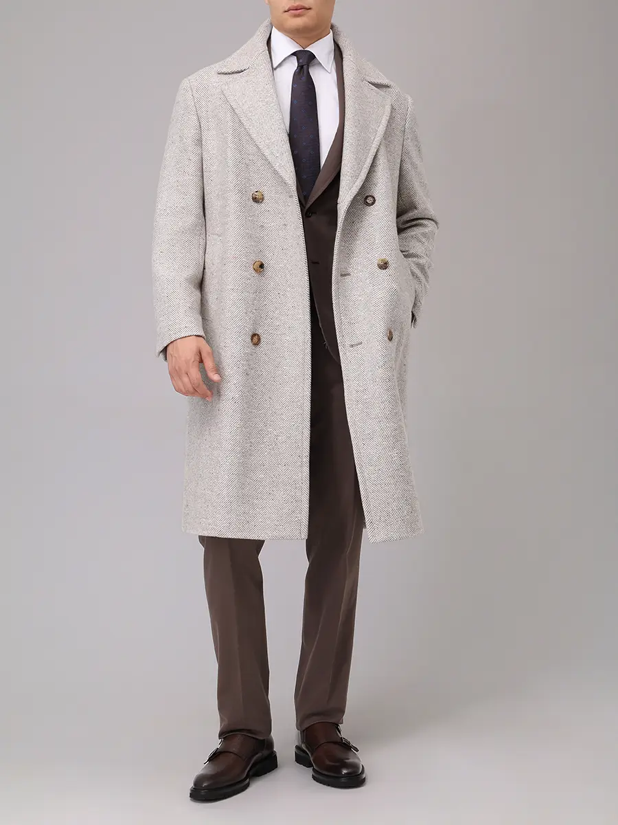 Пальто кашемировое BRETT JOHNSON FW25C61L302FOS Бежевый  Фото 2