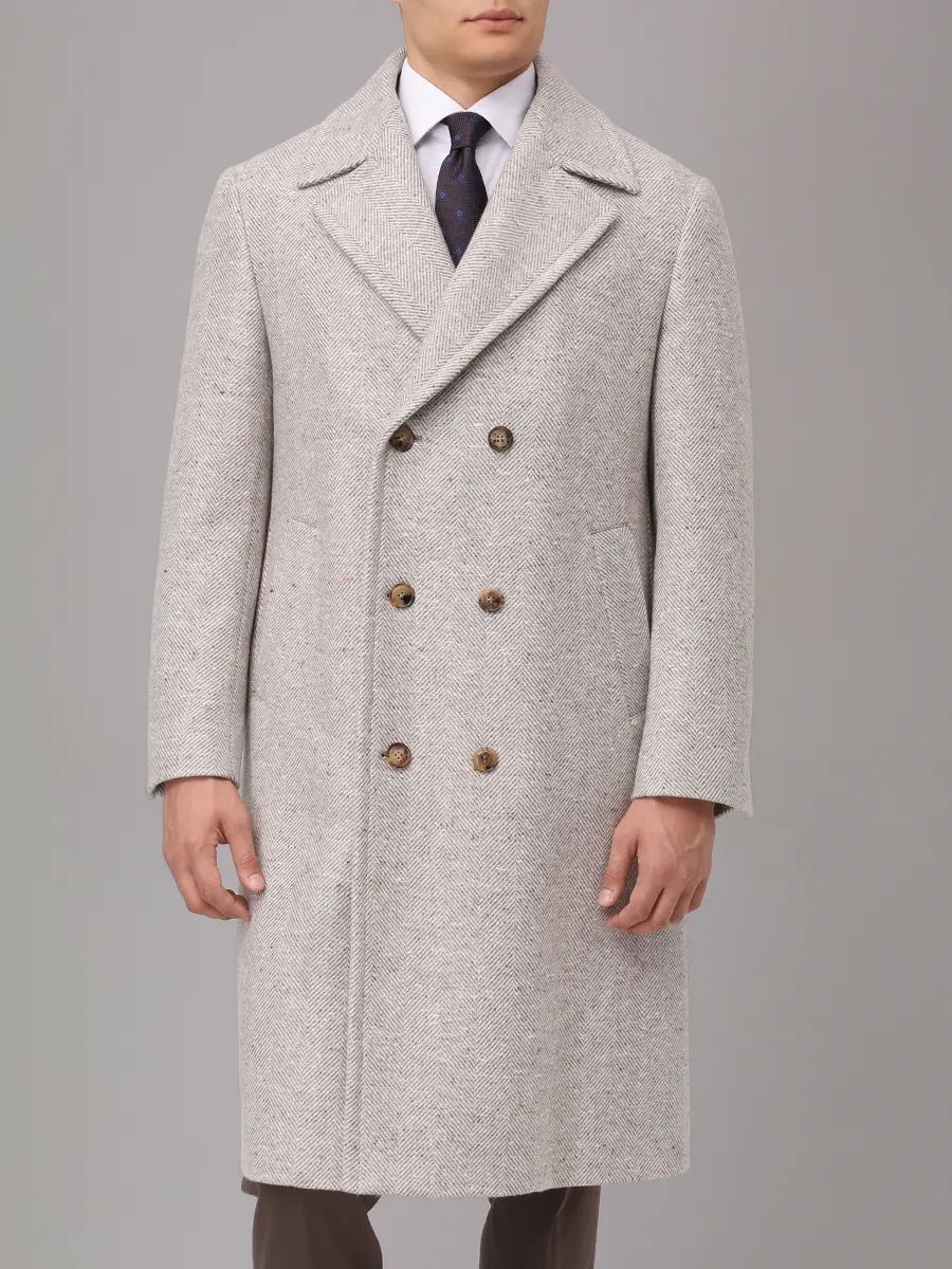 Пальто кашемировое BRETT JOHNSON FW25C61L302FOS Бежевый  Фото 4