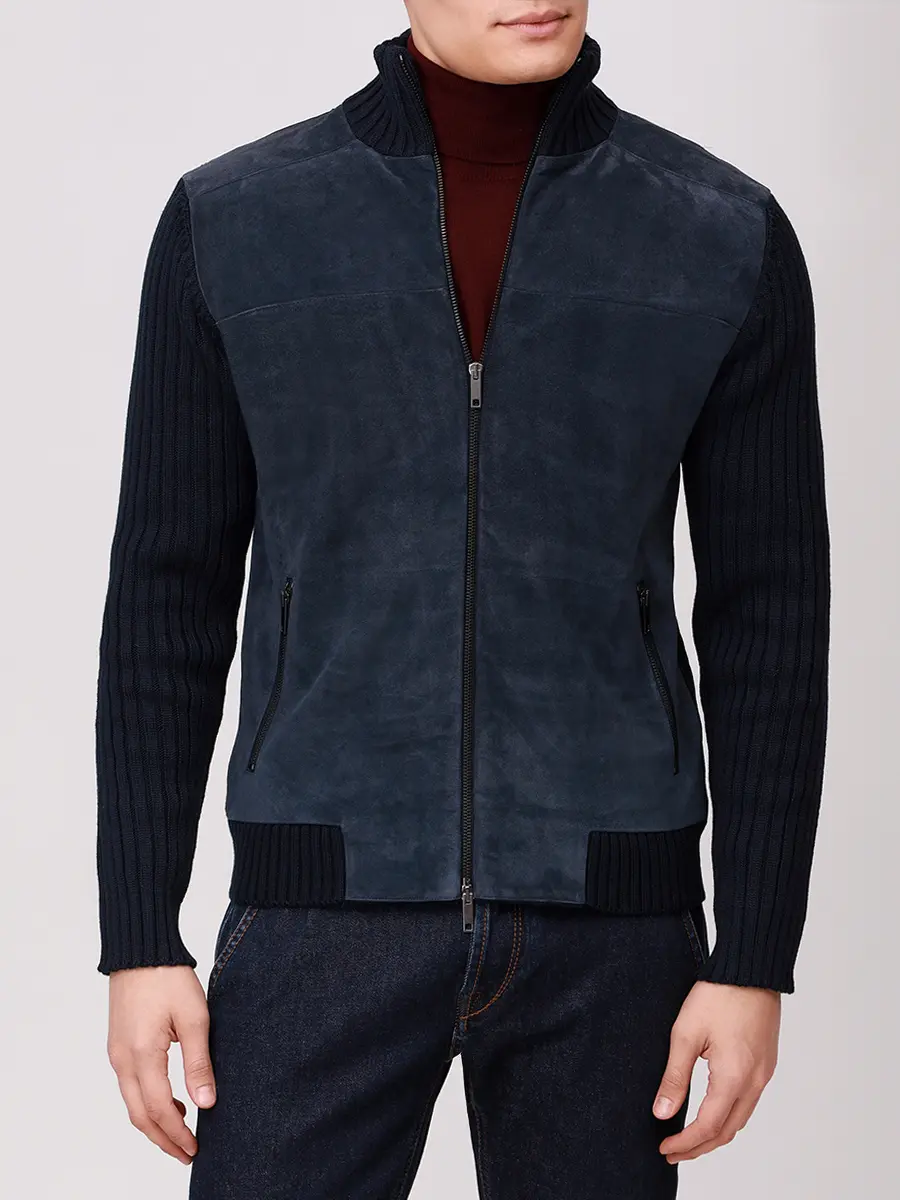 Кардиган комбинированный DANIELE FIESOLI 0136/23 BLU Синий  Фото 4