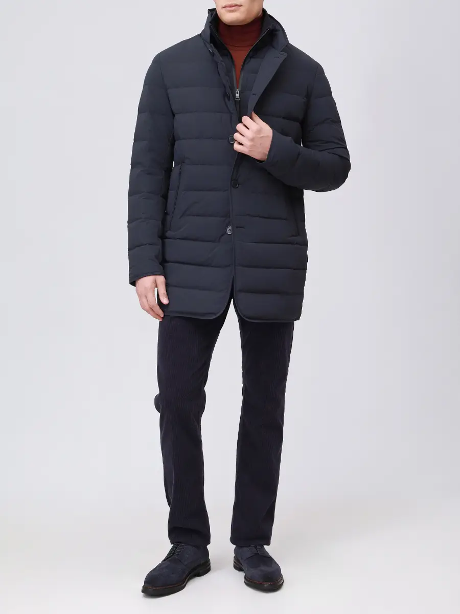 Пуховик стеганый DUNO LOFT 845 Синий  Фото 2