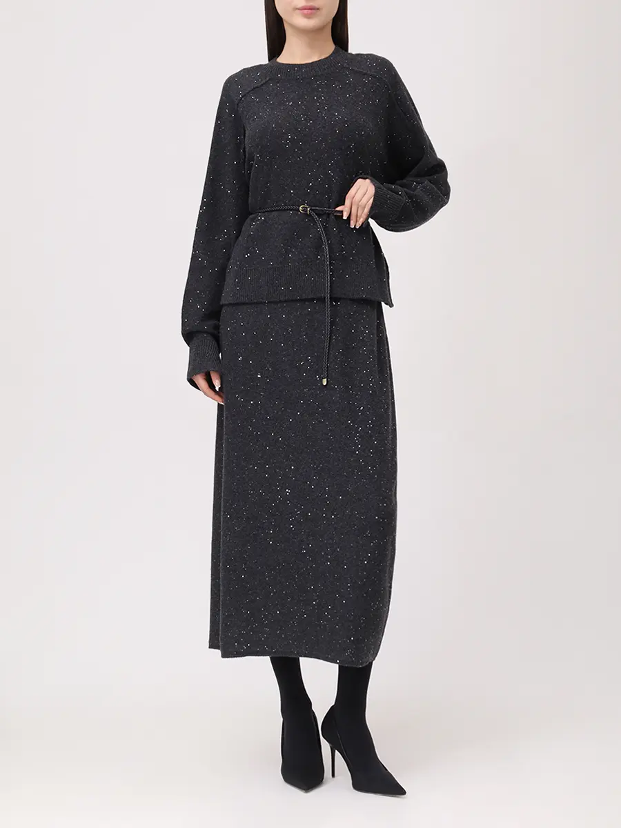 Юбка шерстяная ANTONELLI FIRENZE 41621P-01725-20910 Темно  Фото 2