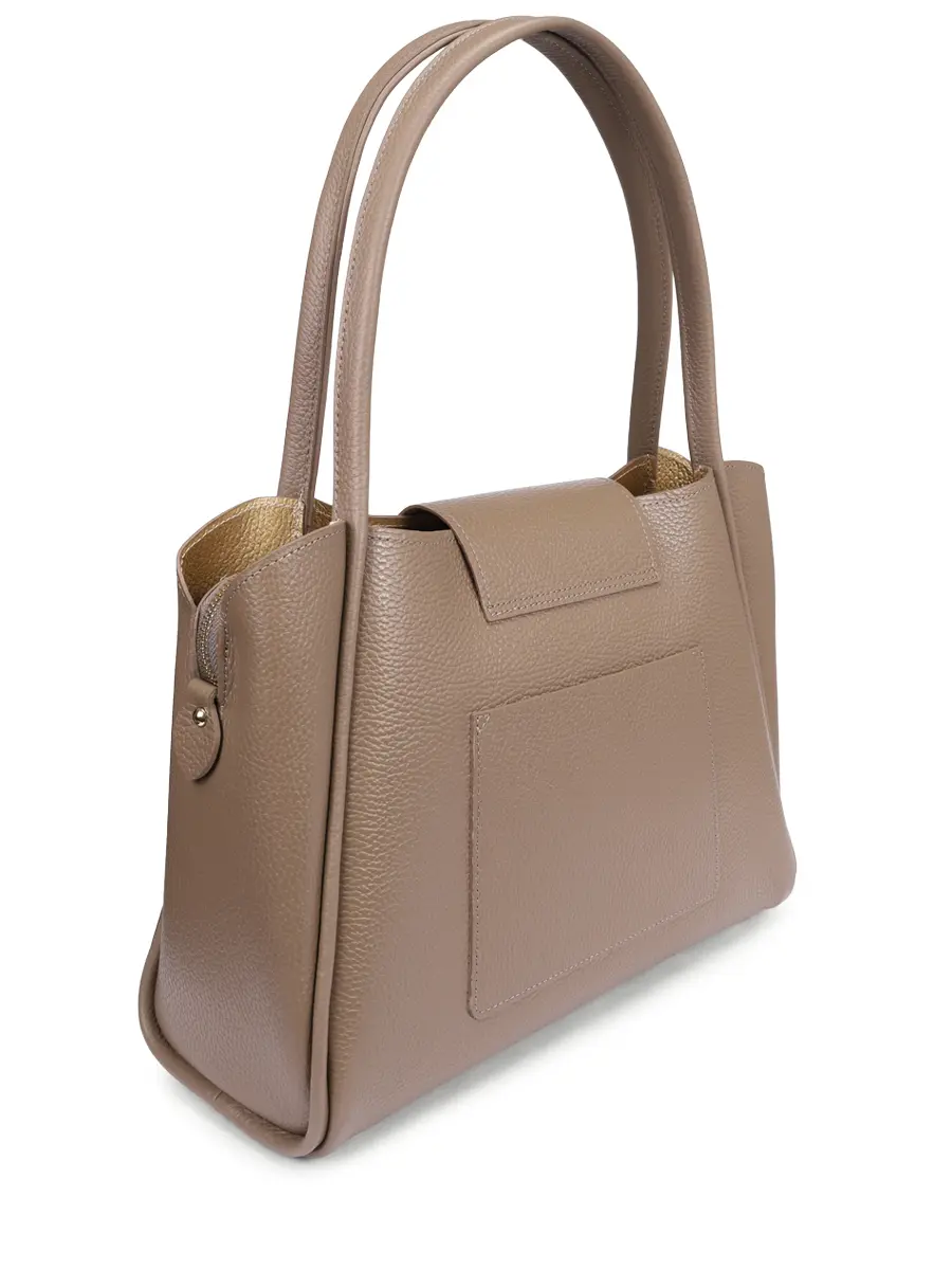 Сумка кожаная Ida Double LANCASTER 470-85-TAUP_IN_OR Светло- Коричневый  Фото 3