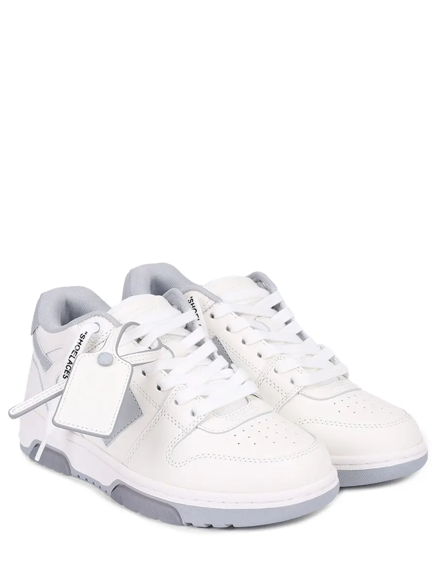 Кеды кожаные Out of Office OFF-WHITE OWIA259C99LEA0180109 Серый  Фото 2