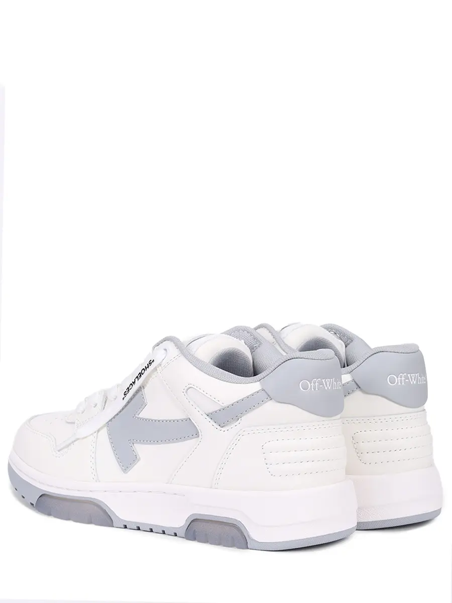 Кеды кожаные Out of Office OFF-WHITE OWIA259C99LEA0180109 Серый  Фото 4