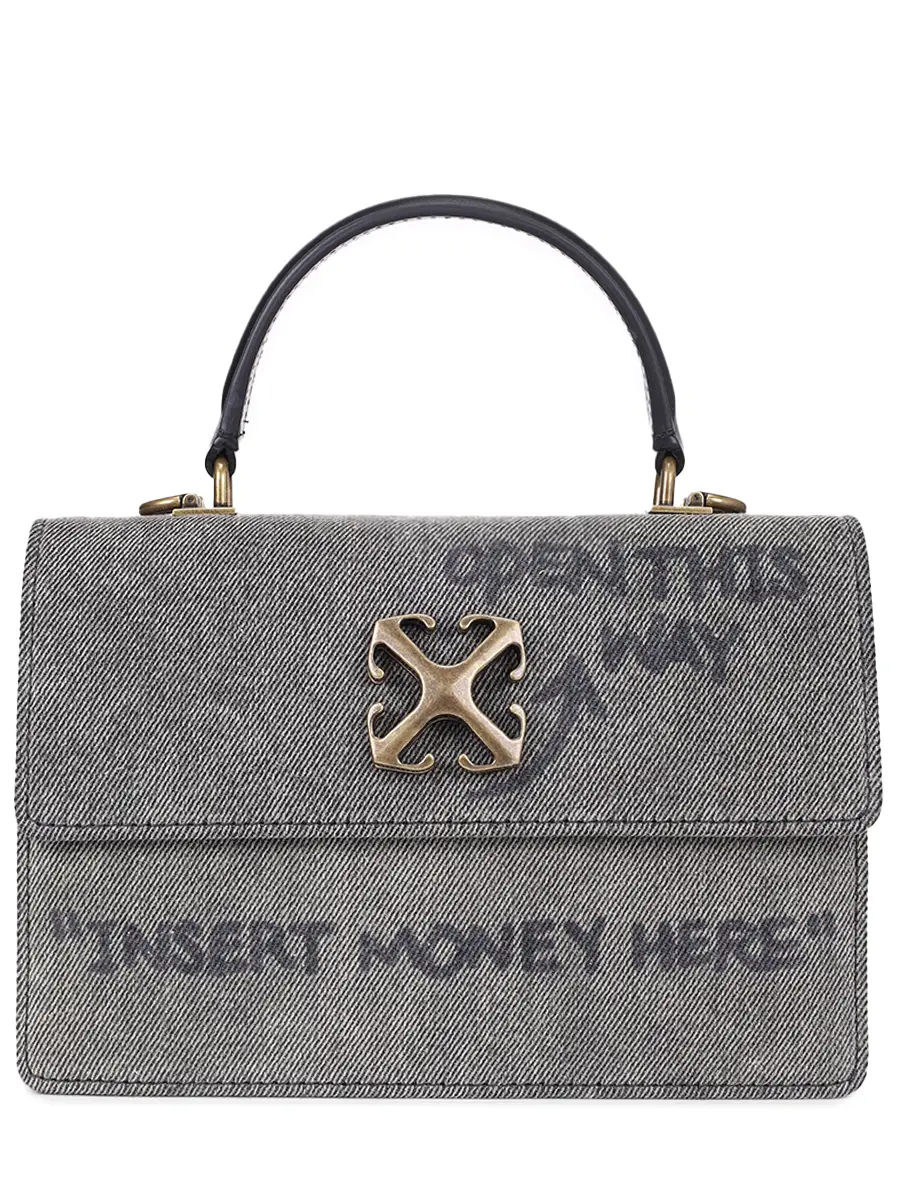 Сумка джинсовая Jitney Quote OFF-WHITE OWNP062F25DEN0011110 Серый 