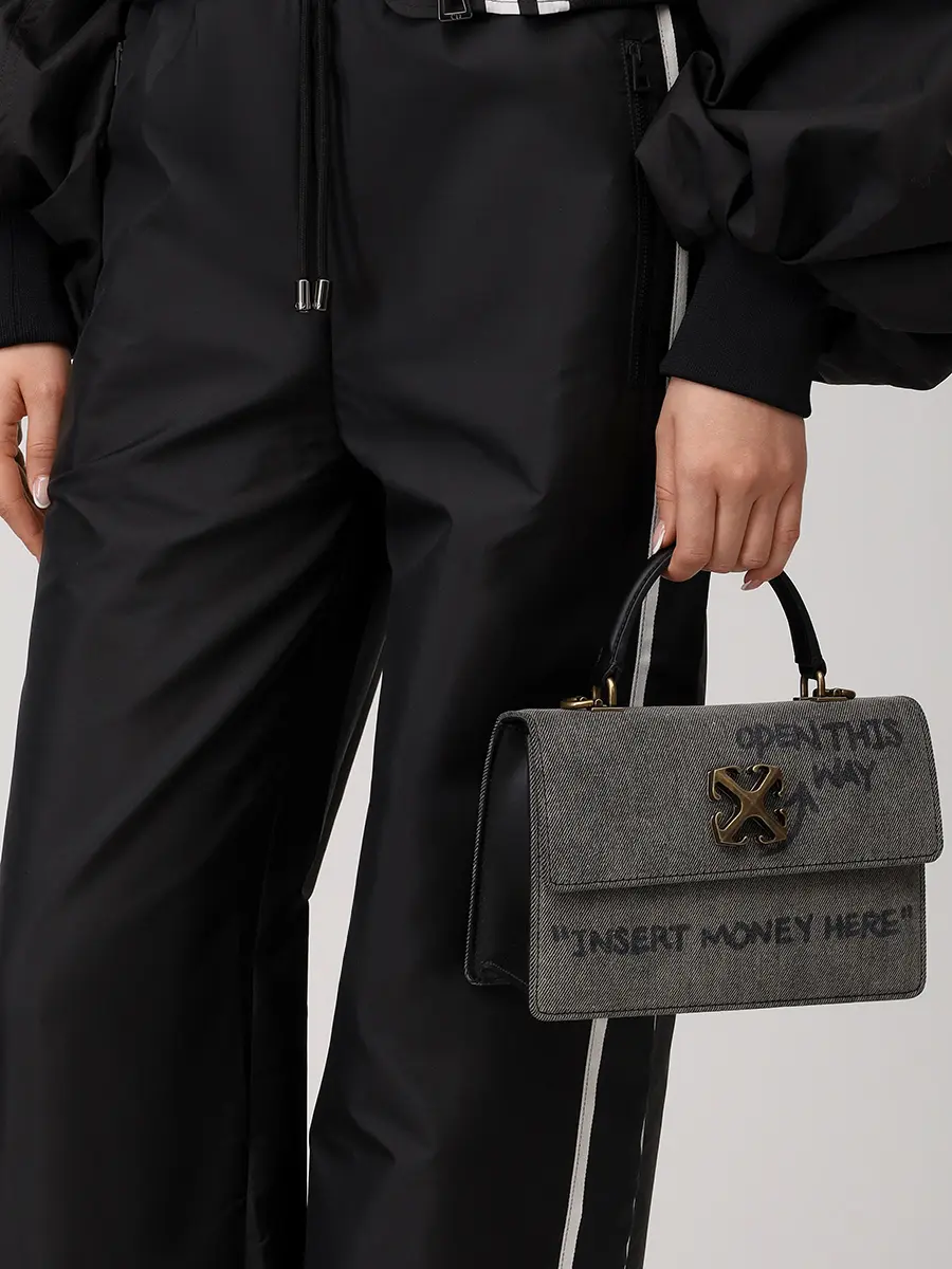 Сумка джинсовая Jitney Quote OFF-WHITE OWNP062F25DEN0011110 Серый  Фото 2