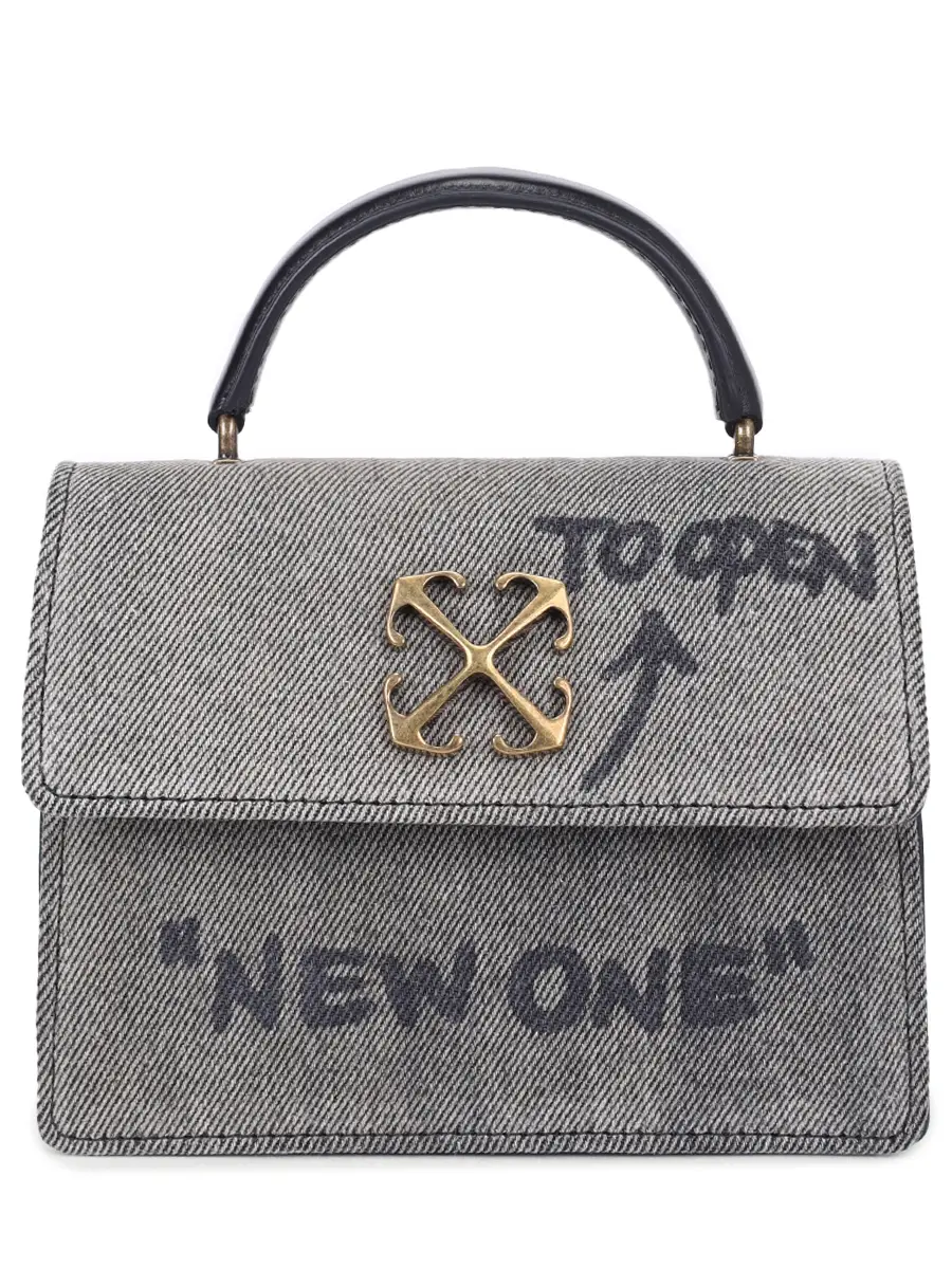Сумка джинсовая Jitney Quote OFF-WHITE OWNP063F25DEN0011110 Серый 