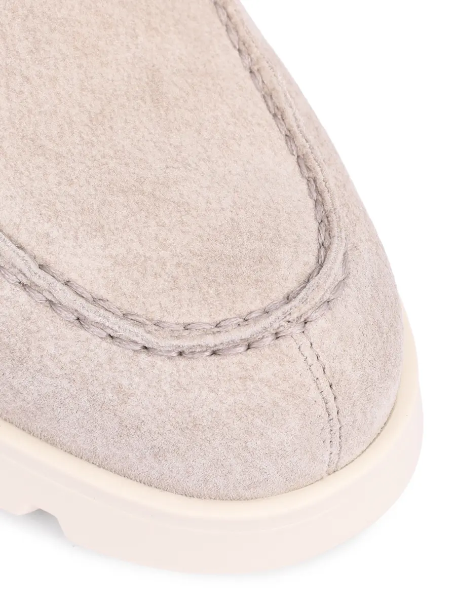 Ботинки из нубука на меху SANTONI WTDG71048TIRAHFRE90 Бежевый  Фото 5