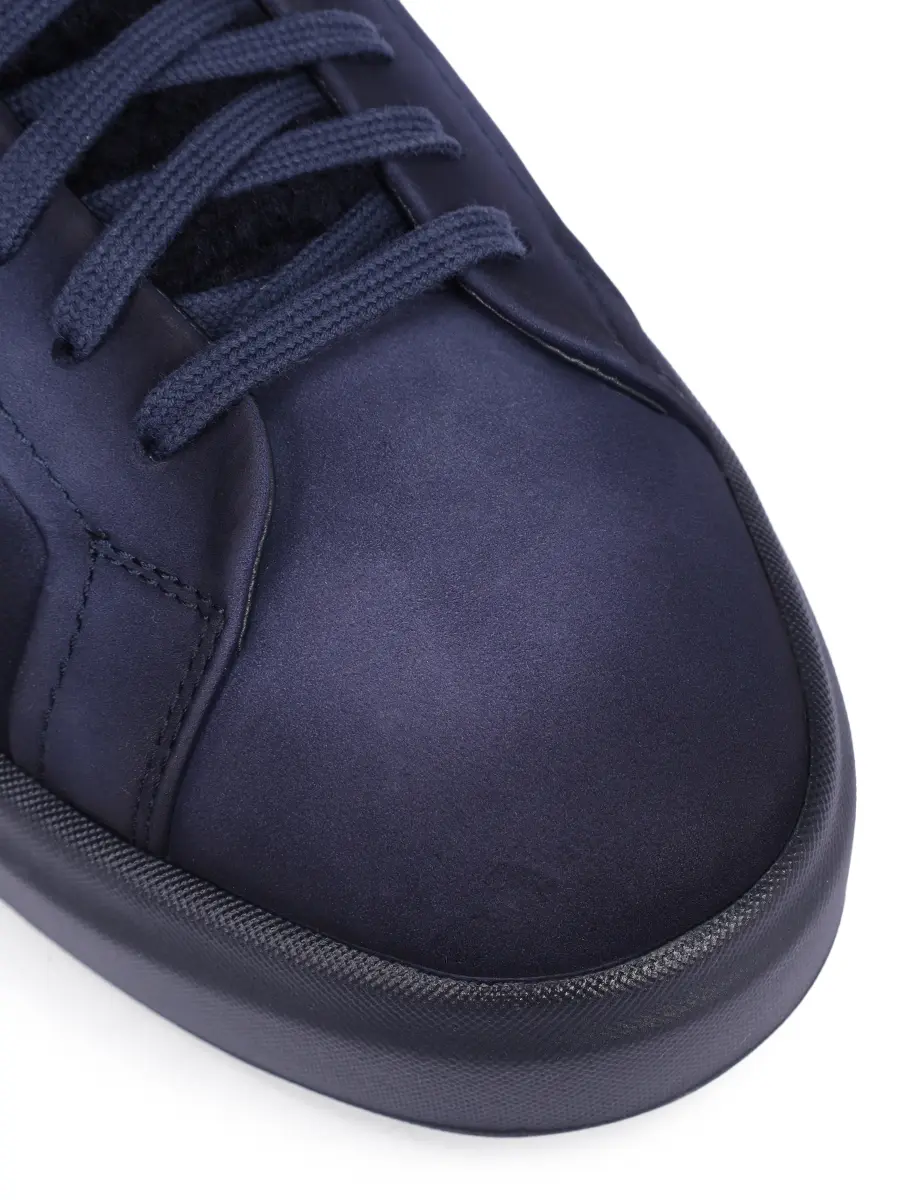 Кеды из нубука на меху SANTONI MBGG22124OCNPPIDU59 Синий  Фото 5