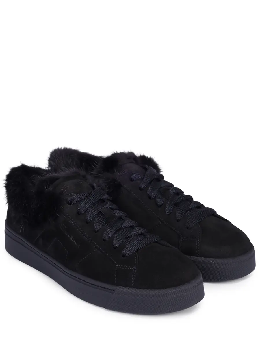 Кеды замшевые на меху SANTONI WBGT61436NEOPOSVN01 Черный  Фото 2