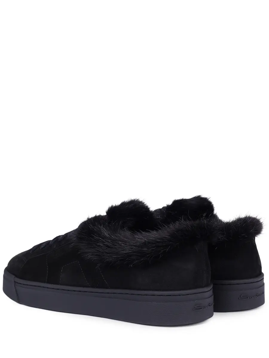 Кеды замшевые на меху SANTONI WBGT61436NEOPOSVN01 Черный  Фото 4