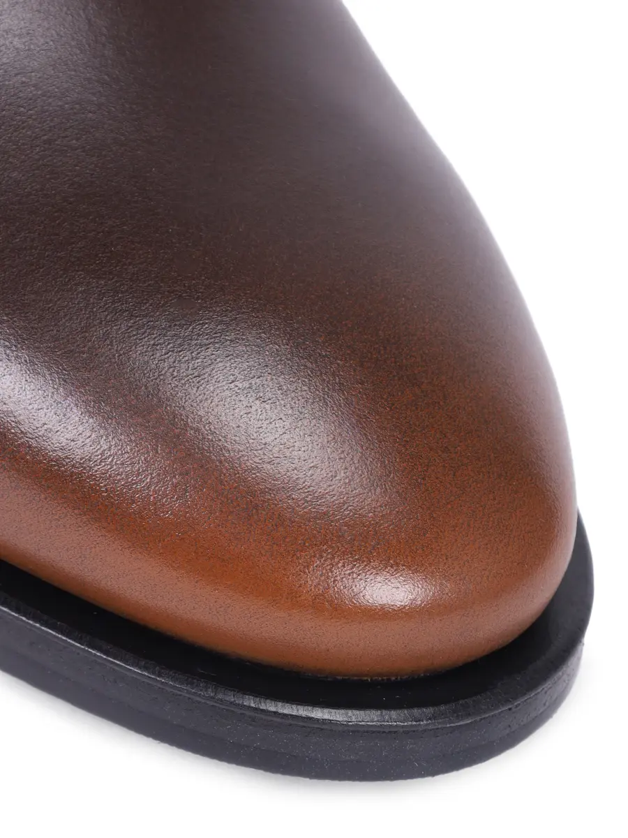 Ботфорты комбинированные на меху SANTONI WSHM71931BJ2ARHGM80 Коричневый  Фото 5