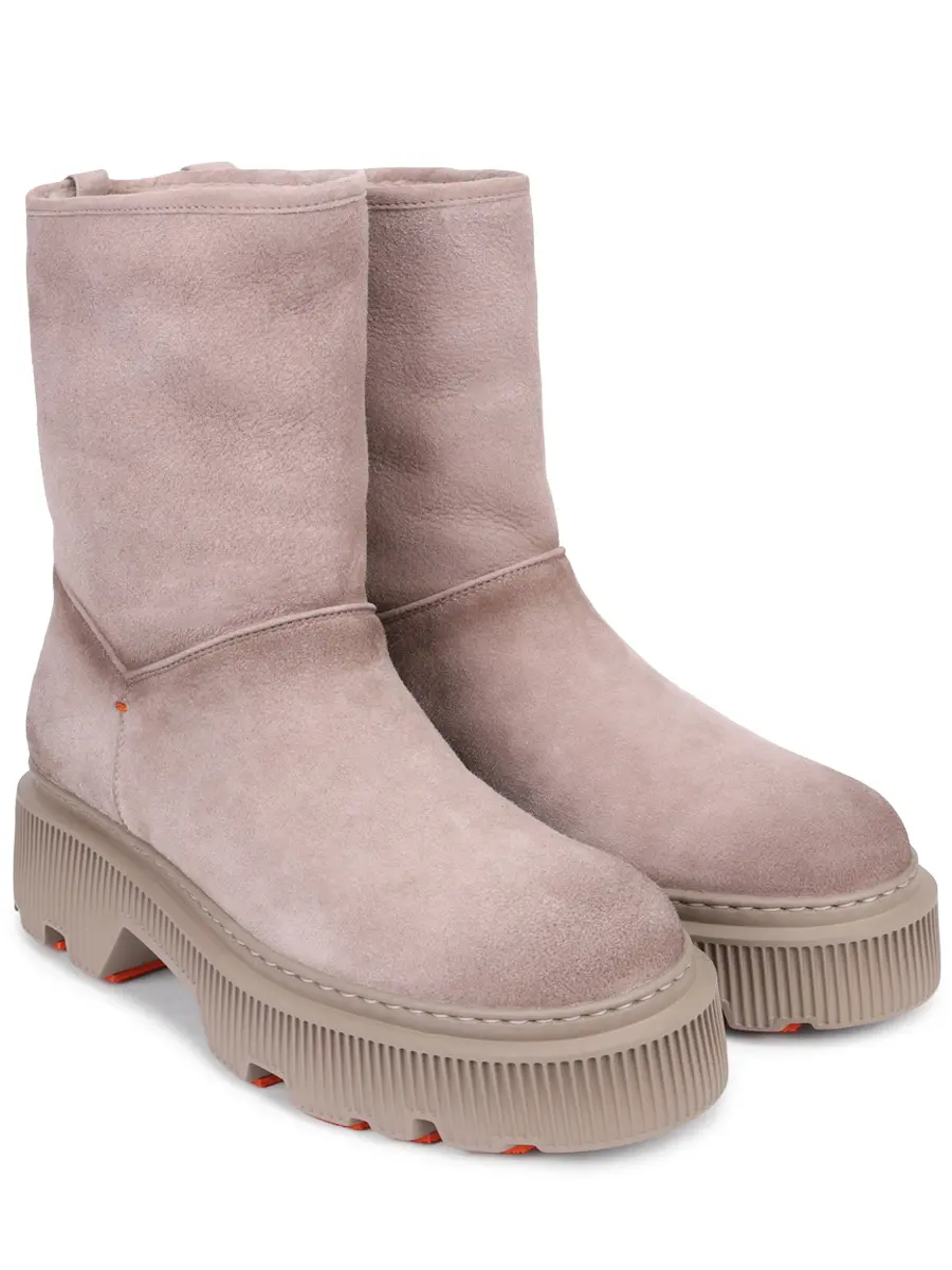 Полусапоги замшевые на меху SANTONI WTCW71965GA2ARYHE55 Бежевый  Фото 2