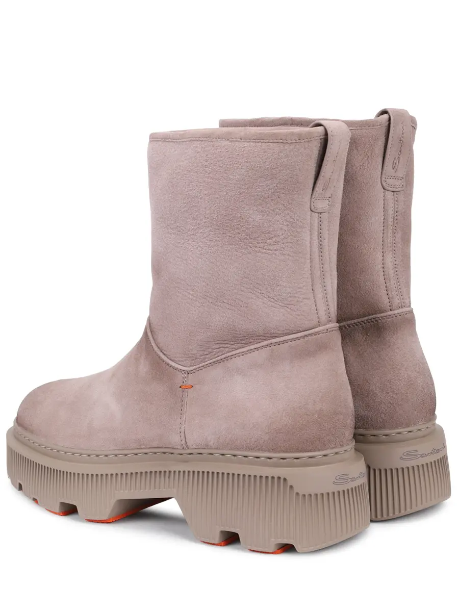 Полусапоги замшевые на меху SANTONI WTCW71965GA2ARYHE55 Бежевый  Фото 4