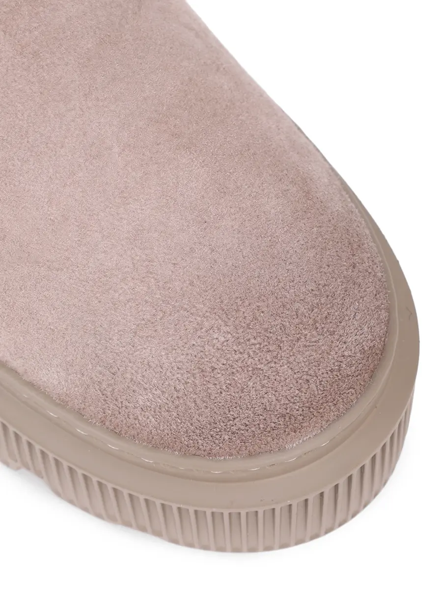 Полусапоги замшевые на меху SANTONI WTCW71965GA2ARYHE55 Бежевый  Фото 5