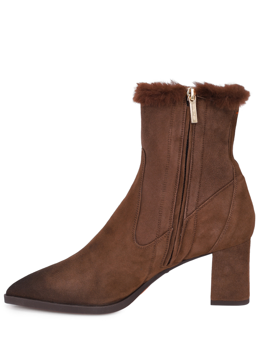 Ботильоны замшевые на меху SANTONI WTEZ71938PC4AHGIS26 Коричневый  Фото 3