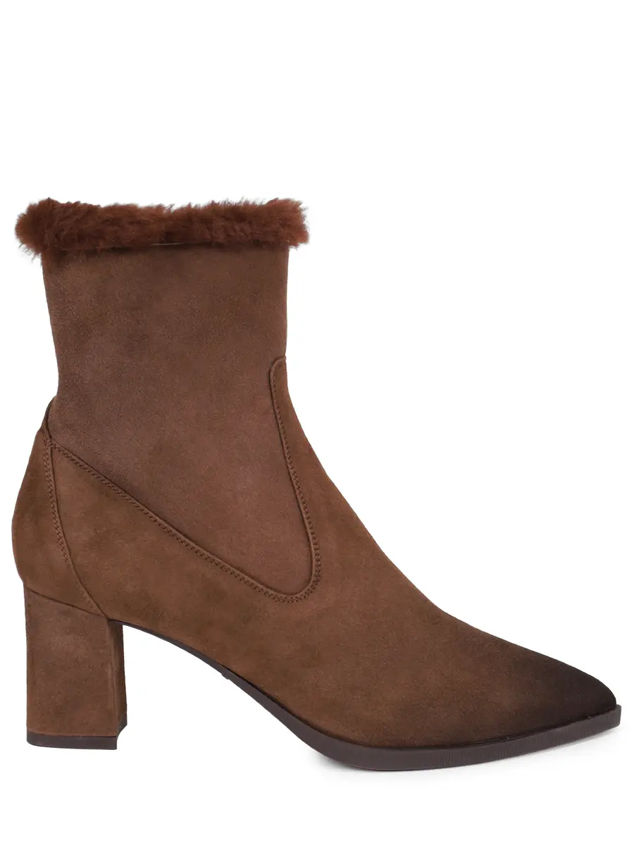 Ботильоны замшевые на меху SANTONI WTEZ71938PC4AHGIS26 Коричневый 