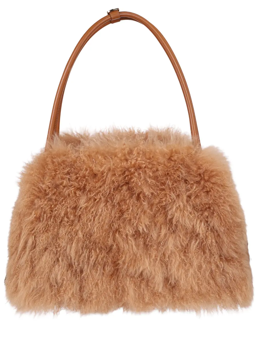 Сумка меховая SANTONI DFBBA2810BA-HHEMC55 Бежевый 