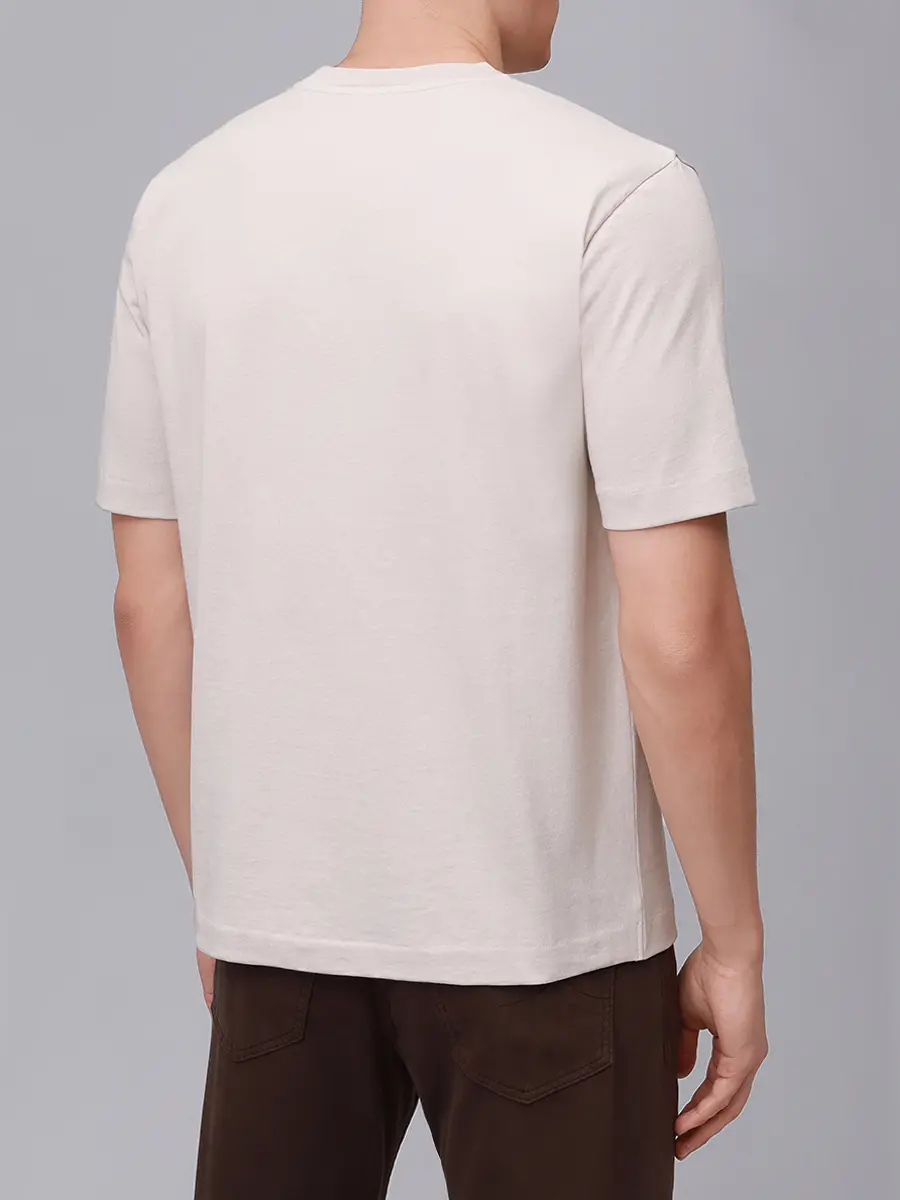 Футболка хлопковая JACOB COHEN 40007 001 M4526 TO A83 Светло- Серый  Фото 3