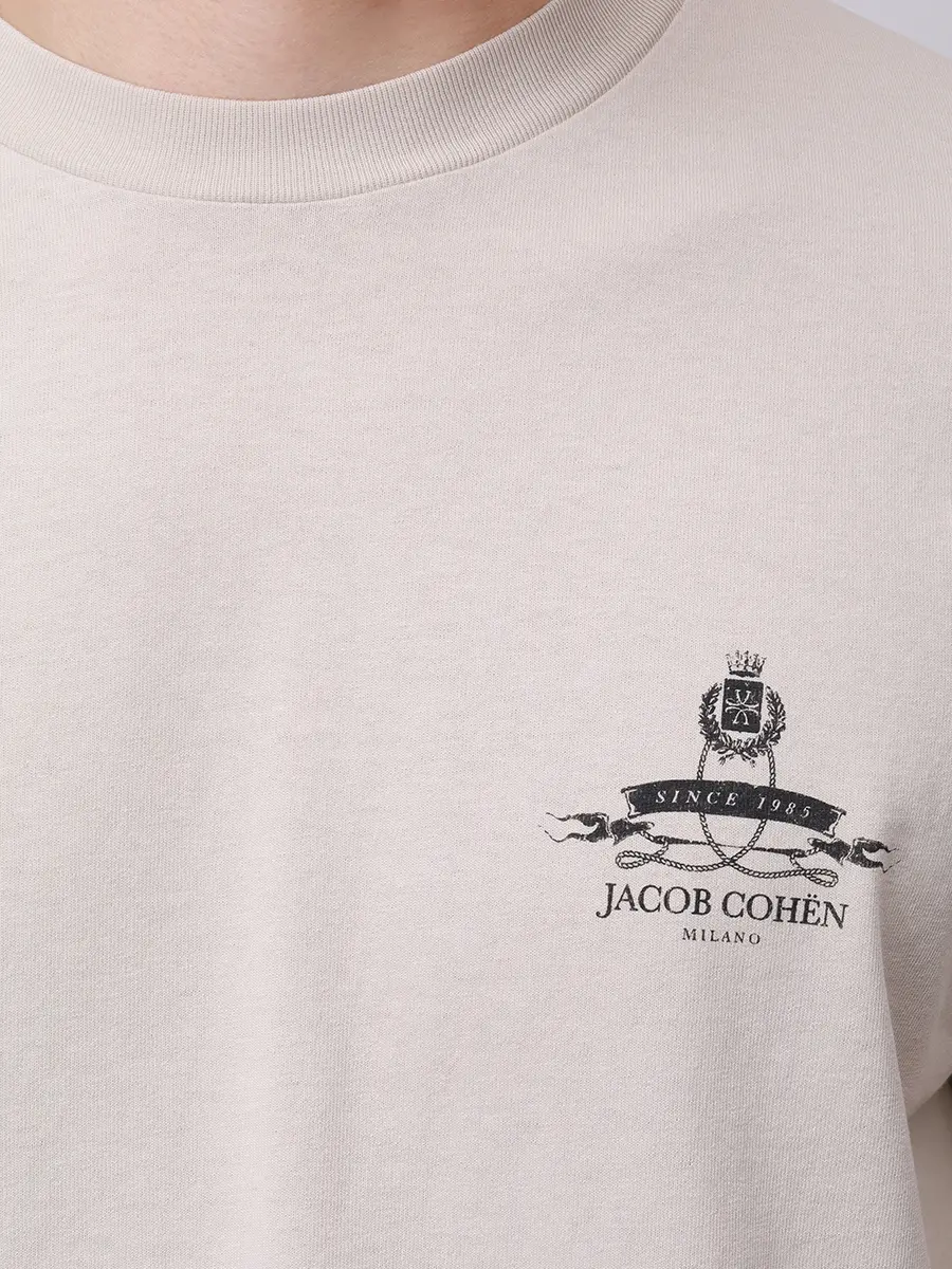 Футболка хлопковая JACOB COHEN 40007 001 M4526 TO A83 Светло- Серый  Фото 5