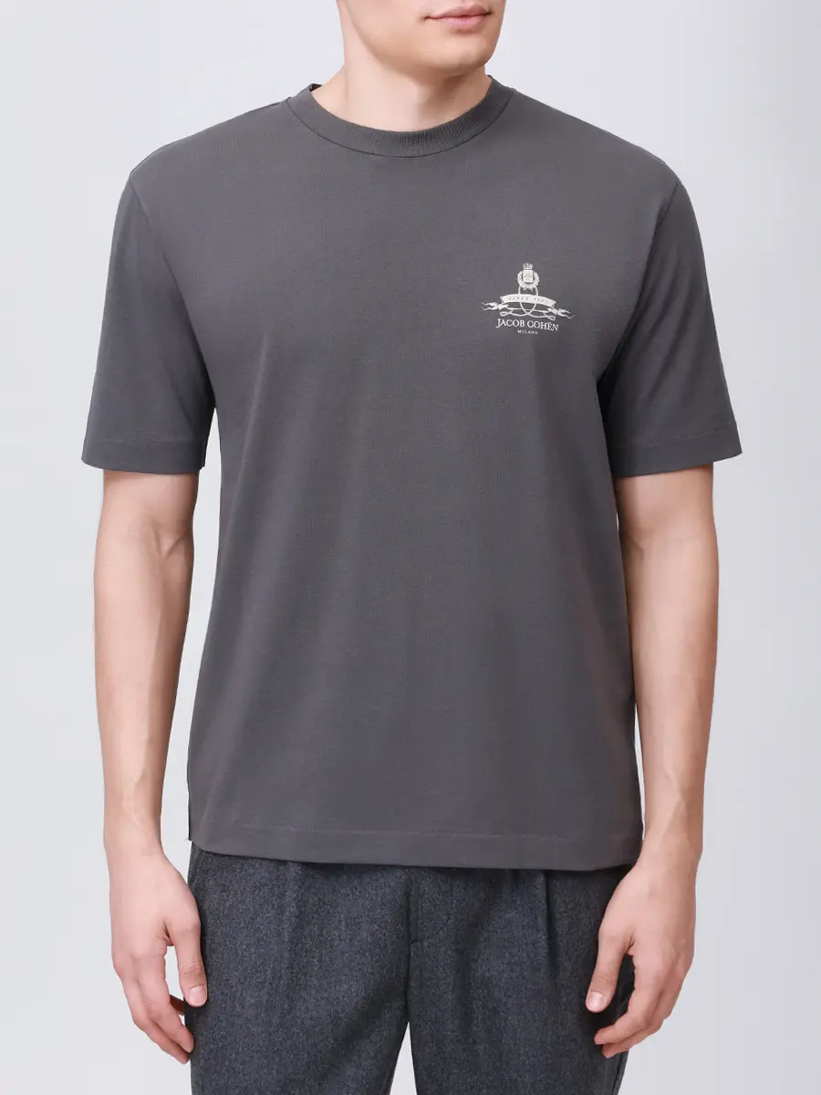 Футболка хлопковая JACOB COHEN 40007 001 M4526 TO C35 Серый  Фото 4