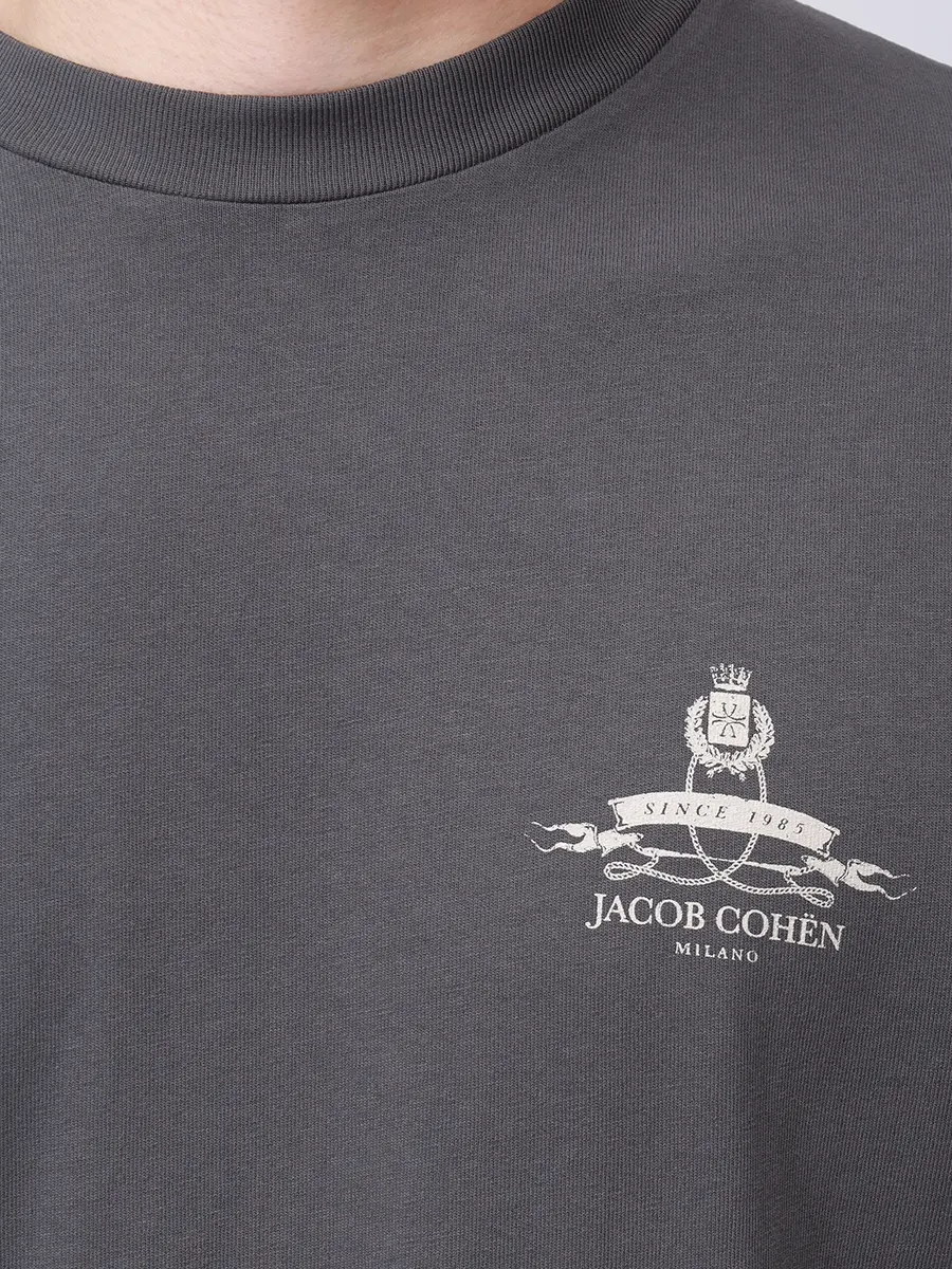 Футболка хлопковая JACOB COHEN 40007 001 M4526 TO C35 Серый  Фото 5