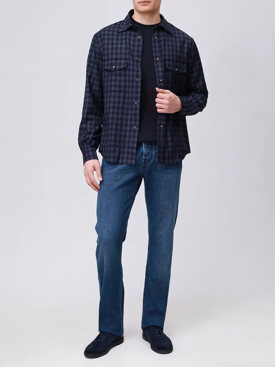 Футболка хлопковая JACOB COHEN 40007 001 M4526 TO Y99 Темно- Синий  Фото 2