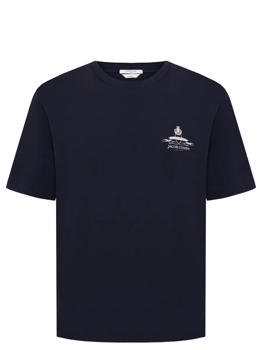 Футболка хлопковая JACOB COHEN 40007 001 M4526 TO Y99 Темно- Синий 