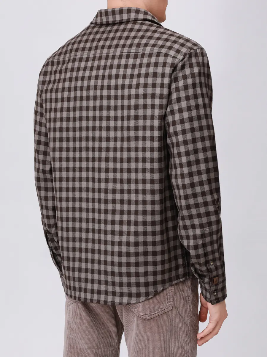 Рубашка Regular Fit шерстяная JACOB COHEN C0025 001 T804A RW 0539Q Клетка  Фото 3