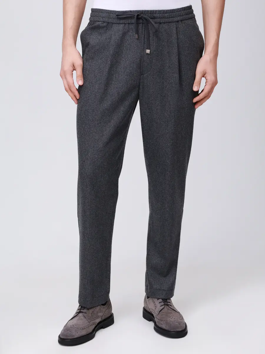 Брюки шерстяные JACOB COHEN PT017 001 S3679 RW B888 Серый  Фото 4