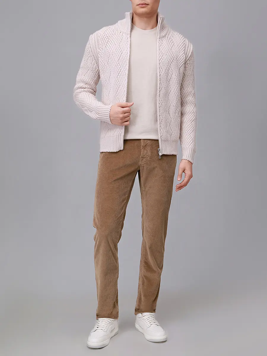 Брюки Slim Fit вельветовые JACOB COHEN QE004 036 S3653 TR F08 Коричневый  Фото 2