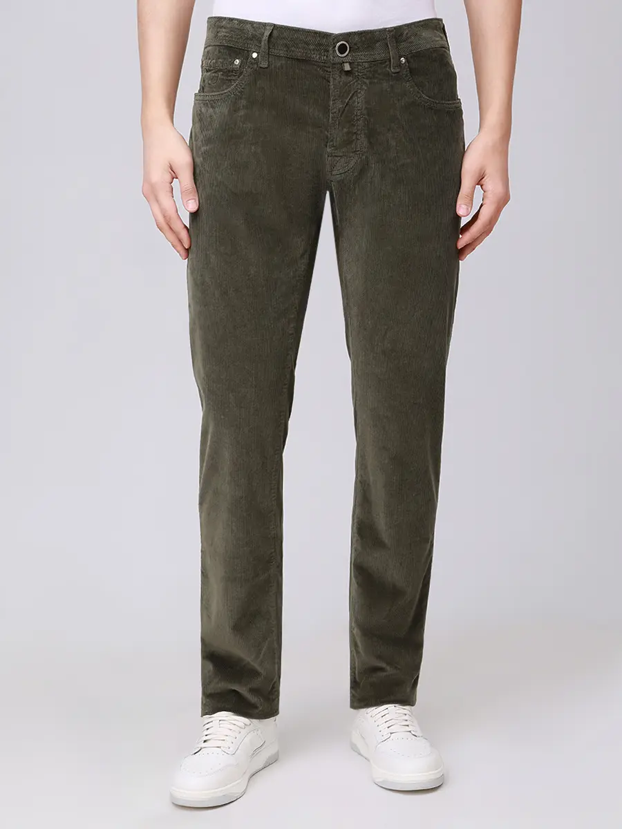 Брюки Slim Fit вельветовые JACOB COHEN QE004 036 S3653 TR R40 Зеленый  Фото 4