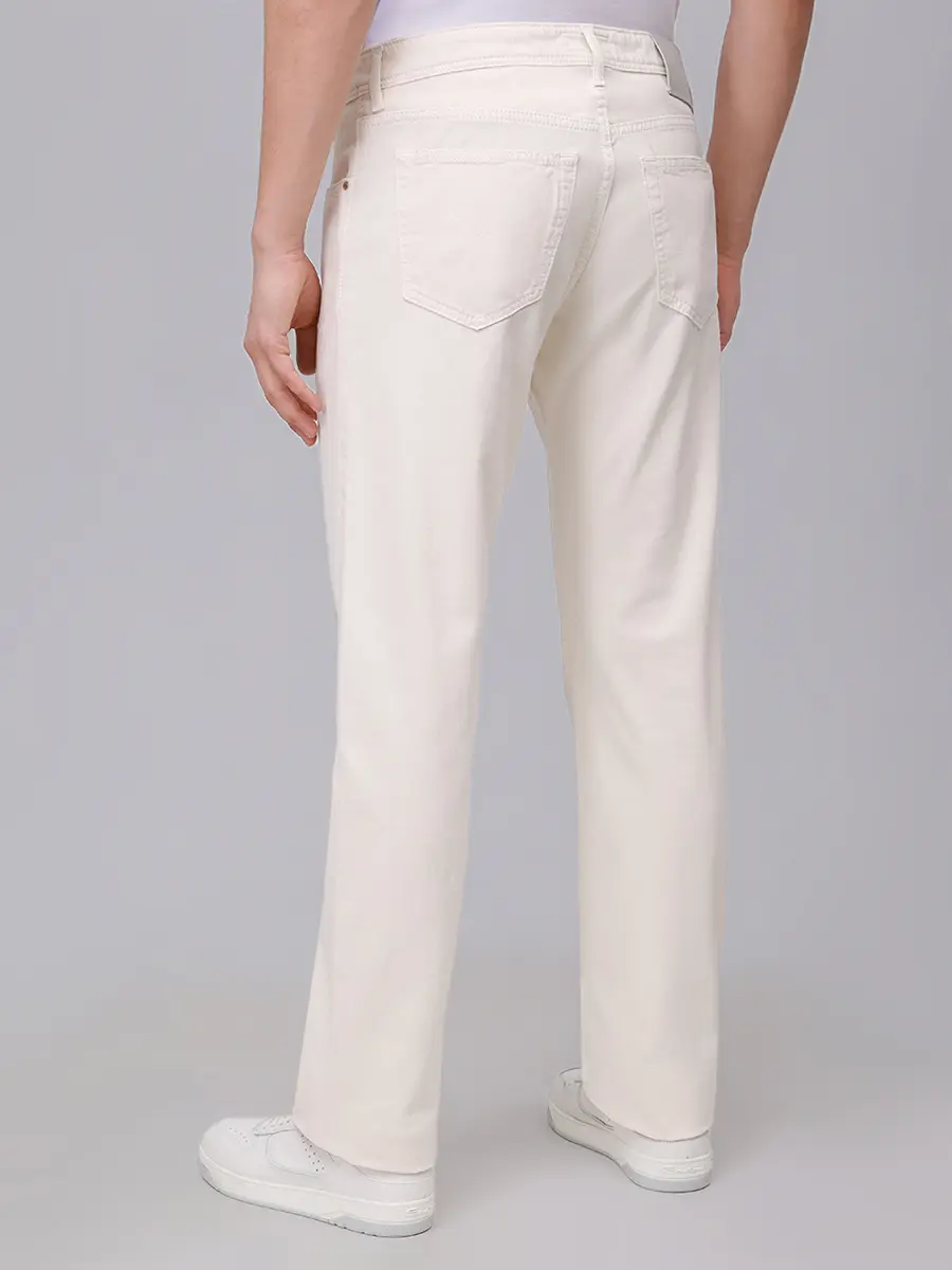 Джинсы Regular Fit хлопковые JACOB COHEN QE005 054 S4249 TR A81 Кремовый  Фото 3