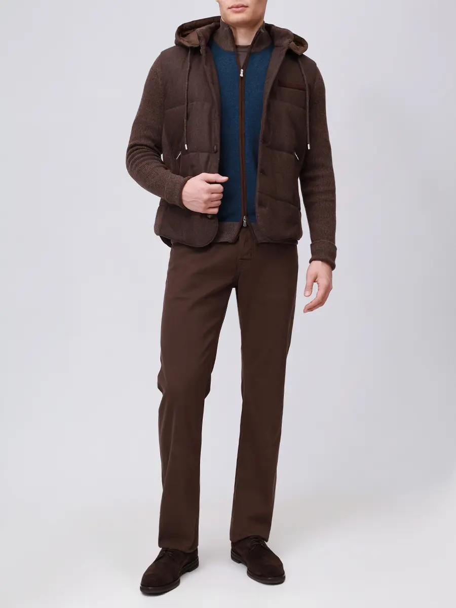 Джинсы Regular Fit хлопковые JACOB COHEN QE005 054 S4249 TR F44 Коричневый  Фото 2