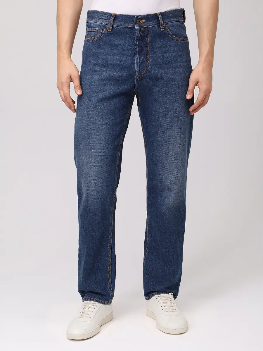 Джинсы Regular Fit хлопковые JACOB COHEN QE030 030 T782A V1 100D Синий  Фото 4