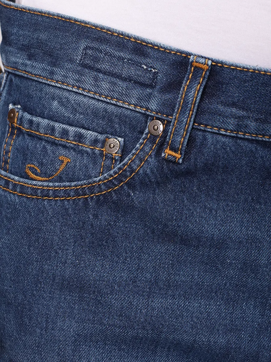 Джинсы Regular Fit хлопковые JACOB COHEN QE030 030 T782A V1 100D Синий  Фото 5