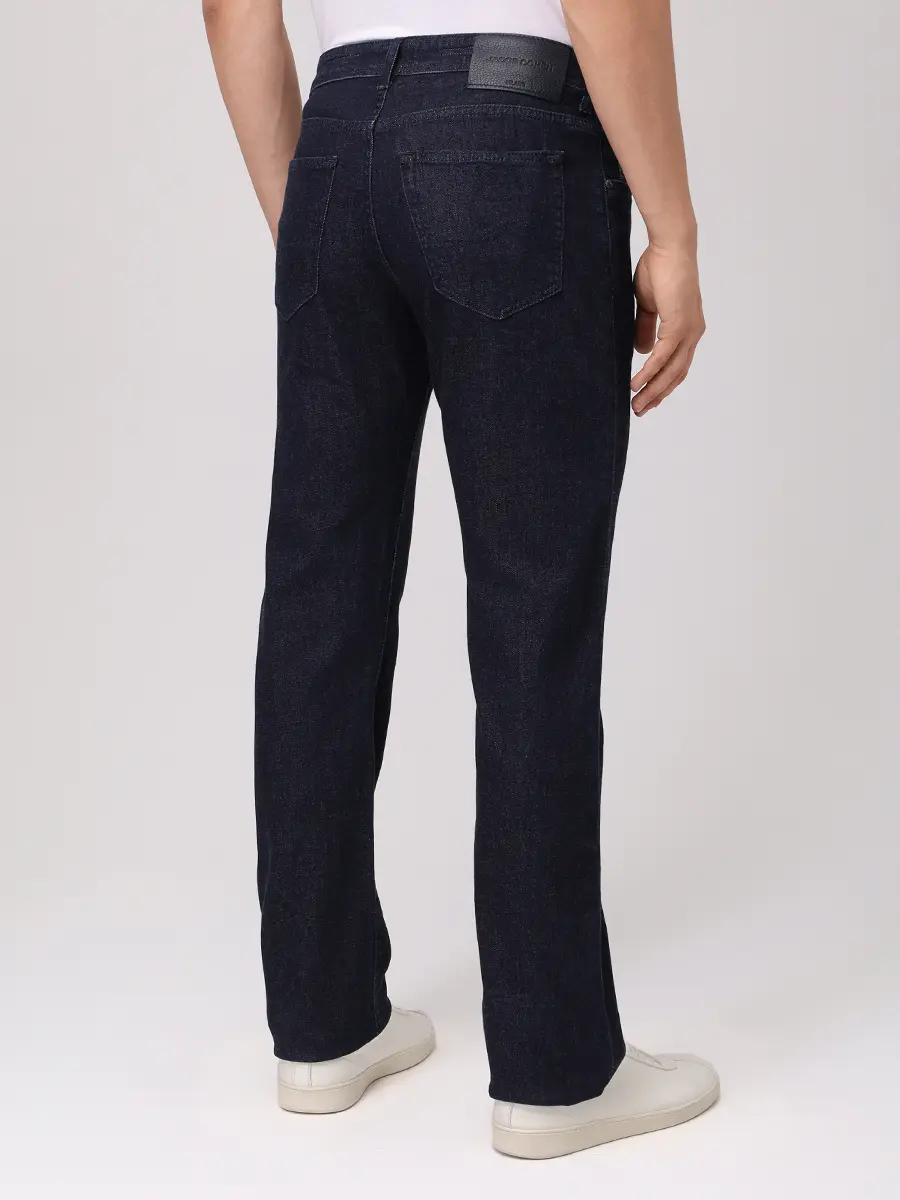 Джинсы Regular Fit хлопковые JACOB COHEN QM005 053 S4075 R2 100D Темно- Синий  Фото 3