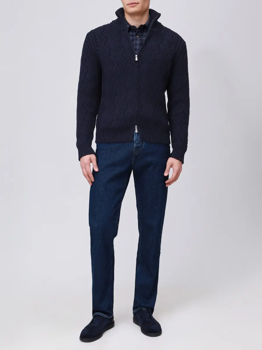 Джинсы Regular Fit хлопковые JACOB COHEN QM030 040 S4289 R2 100D Синий  Фото 2