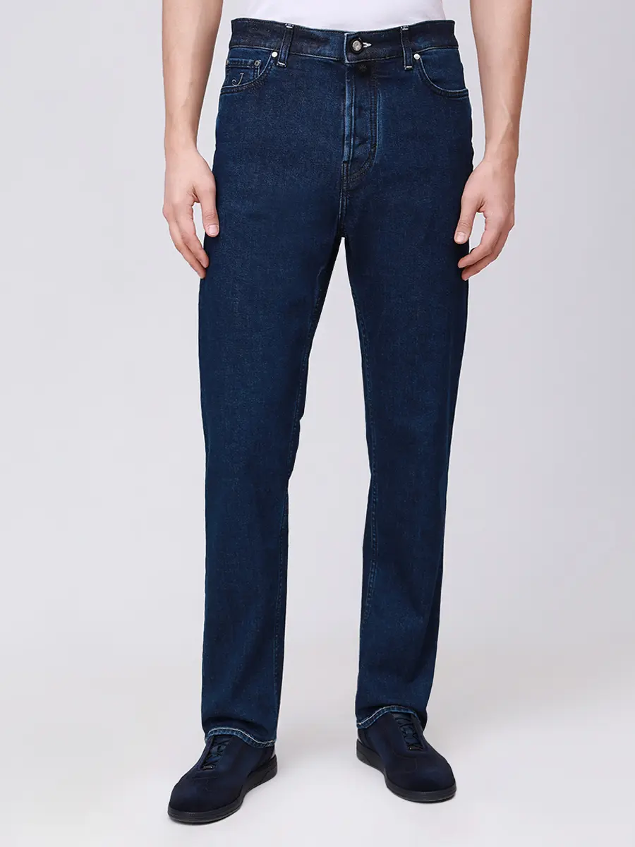 Джинсы Regular Fit хлопковые JACOB COHEN QM030 040 S4289 R2 100D Синий  Фото 4