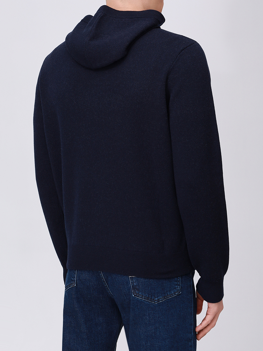 Худи шерстяное JACOB COHEN SL001 000 XA001 FL Y97 Темно- Синий  Фото 3
