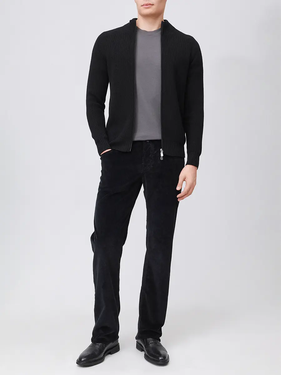 

Брюки Regular Fit вельветовые, Черный, QE005 036 S3653 TR C74