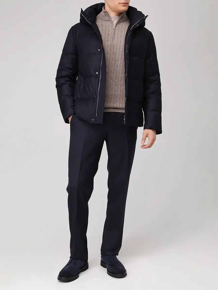 

Пуховик шерстяной, Синий, F09MUCX742-200-89