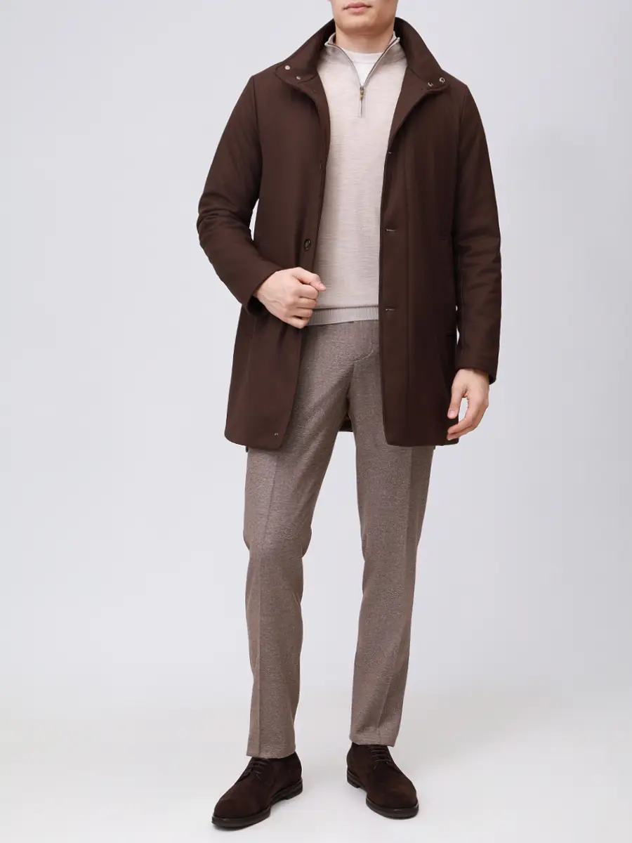 Брюки Travel Fit из шерсти и шелка BERWICH zg1436x greige Бежевый  Фото 2