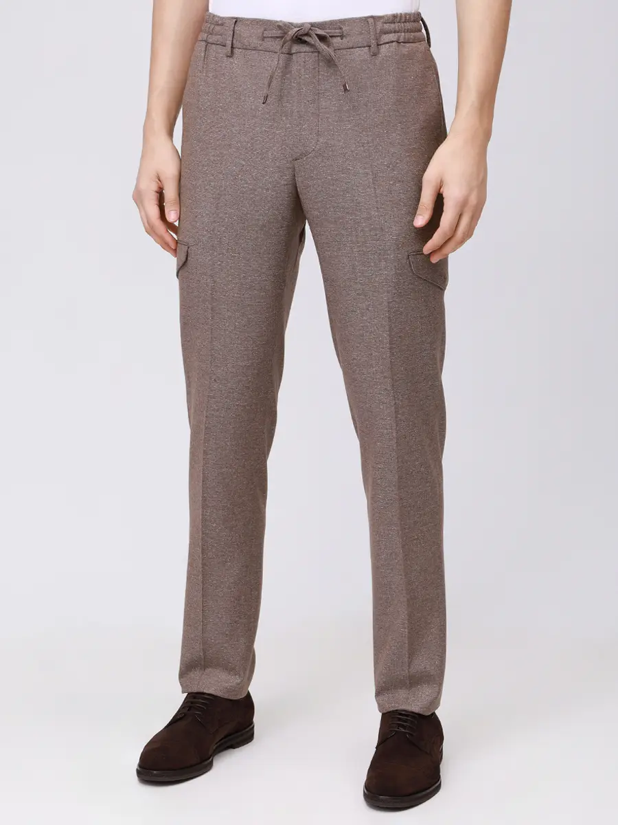 Брюки Travel Fit из шерсти и шелка BERWICH zg1436x greige Бежевый  Фото 4