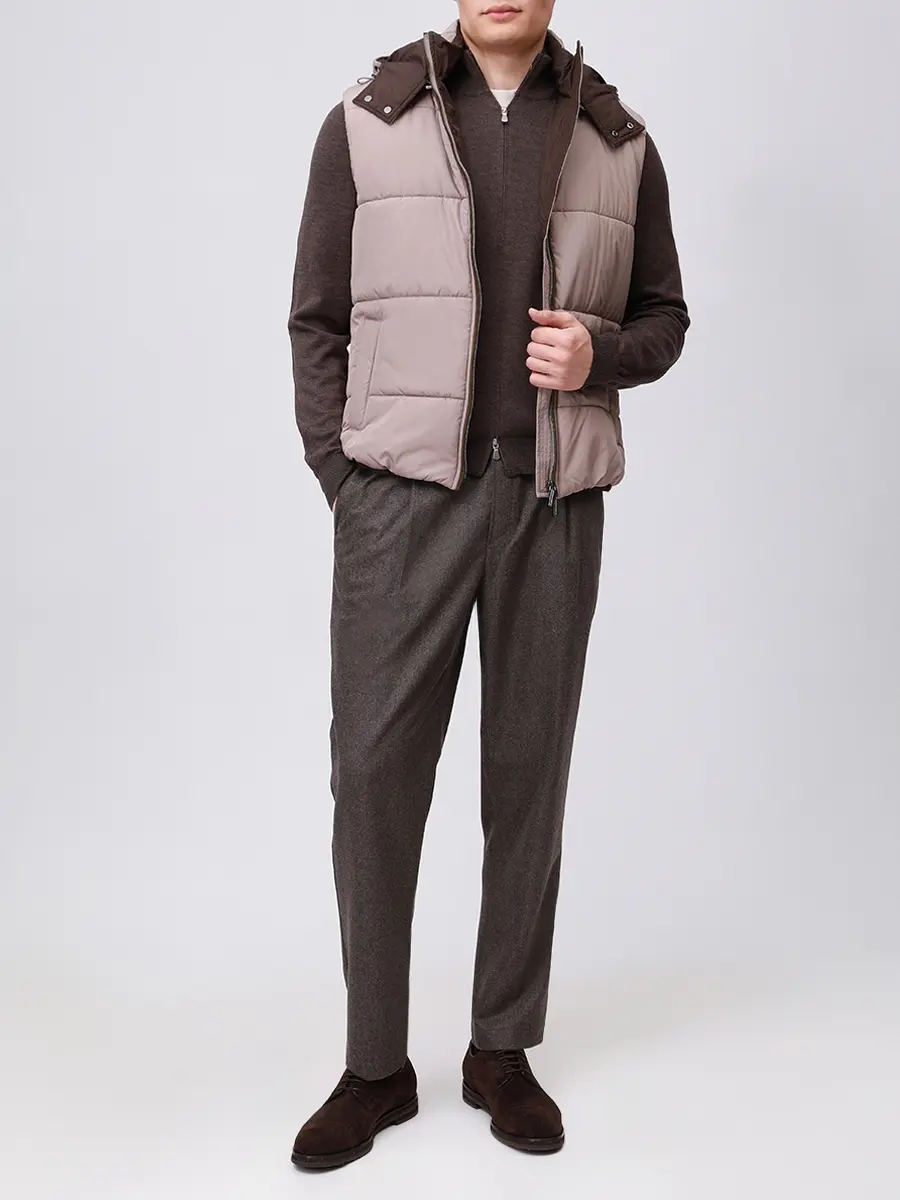 Жилет стеганый CAPOBIANCO 19M143.NY00.300T Коричневый  Фото 2