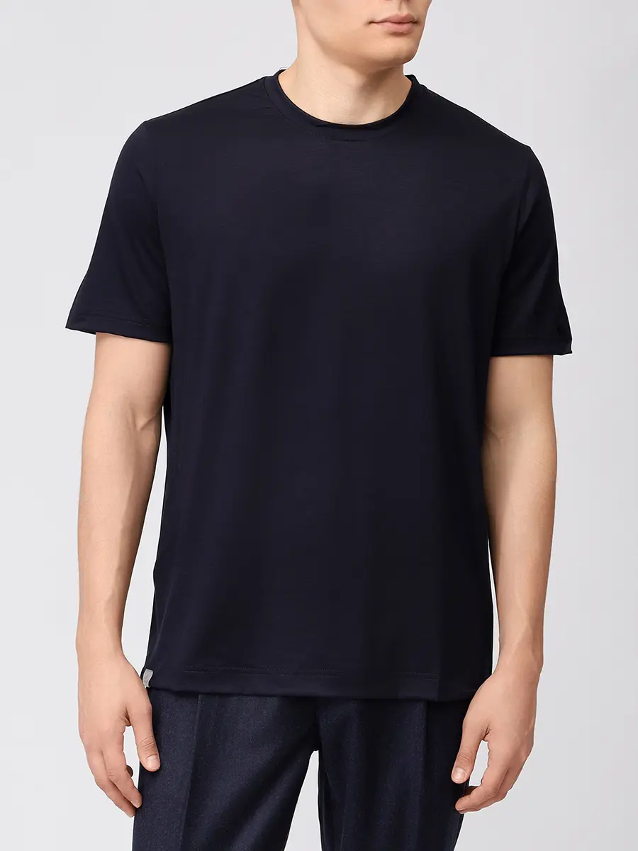 Футболка шерстяная CAPOBIANCO 19M660.JE00.200T Темно- Синий  Фото 4